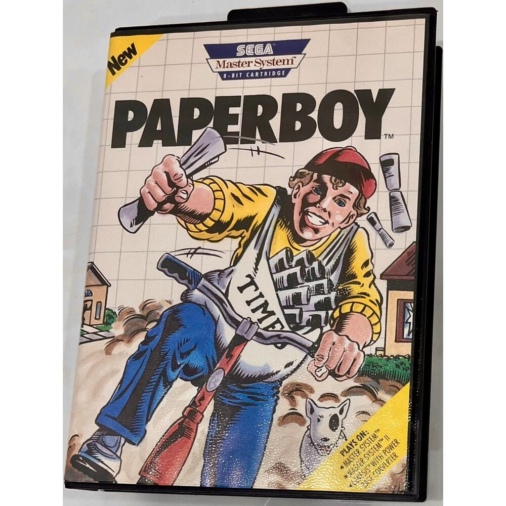 Paperboy Sega Master System 1988 Complete In Box CIB Amazing Condition Tested